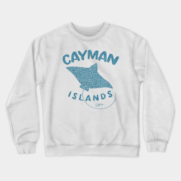 Cayman Islands, Spotted Eagle Ray Crewneck Sweatshirt by jcombs